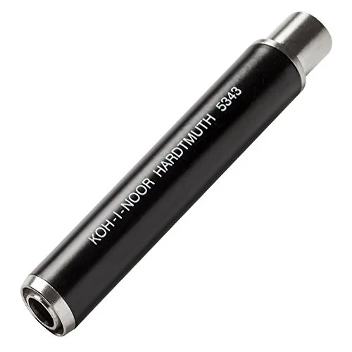 Koh-I-Noor 5343 Kreidehalter, schwarz aus metall, für runde 9 - 10 mm Kreide