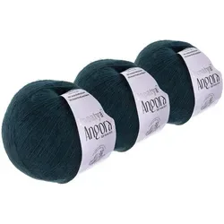 Papatya Angora Style Wolle 1650m/3x100g Strickgarn 20% Merino  Häkelgarn - Blau