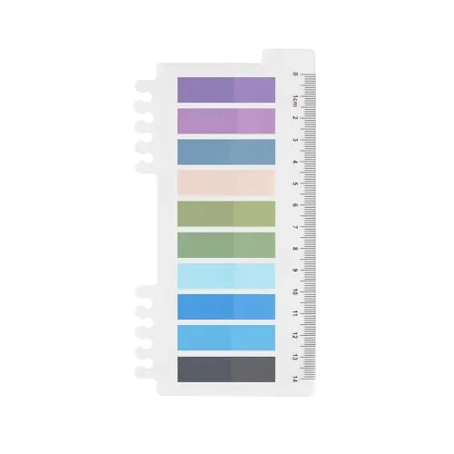 Haftnotizen in Ordinate 200 Stück Transparente Klebezettel, Haftstreifen, Haftmarker, selbstklebend, für Büro, Schule und Markierungen (F - Periwinkle)