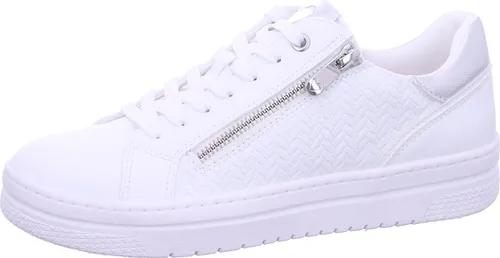 Plateausneaker MARCO TOZZI Damen - Sportlich und elegant in Silber - Sneaker aus Lederimitat mit 3 cm Plateauhöhe, ideal für Freizeit und Alltag. Die gepolsterte Innensohle sorgt für hohen Tragekomfort.
