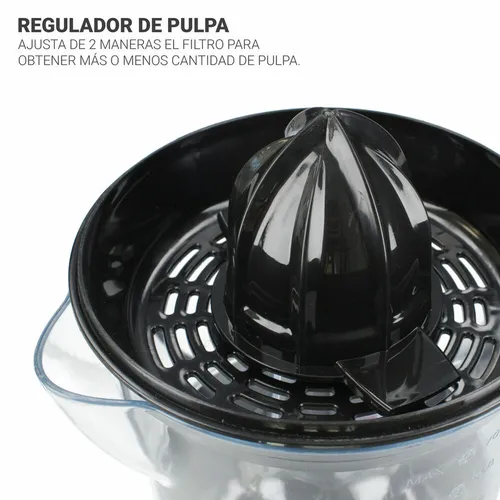 Tm Electron Tmpex005 Entsafter 0.7l 400W - Entsafter mit 700 ml Kapazität und 40-W-Motor, ideal für frische Zitrussäfte. Genießen Sie gesunde Säfte mit einstellbarem Fruchtfleischanteil und einfacher Reinigung.