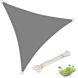 Woltu - Sonnensegel Dreieck 2x2x2m Grau Atmungsaktiv Sonnenschutz Hdpe Windschutz Mit Uv Schutz Für Garten Terrasse Camping