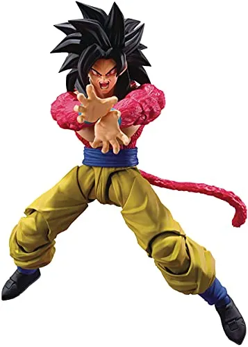 DRAGON BALL GT - Super Saiyan 4 Son Goku S.H. Figuarts Action Figure - Sammelfigur von Son Goku in Super Saiyan 4 Form, detailreich und 15 cm groß, ideal für Dragon Ball Fans und Sammler.