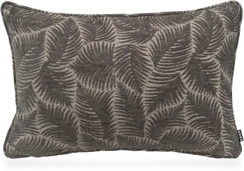H.O.C.K. Dekokissen Nelly mit Blätter-Muster - Dekokissen in grau, 40x60 cm, mit hochwertiger Füllung und OEKO-TEX® Zertifizierung, ideal für eine stilvolle Wohnraumgestaltung.