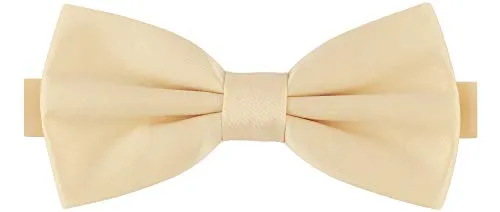 Ladeheid Herren Schmale Fliege M (12cm x 6cm), Beige, 12cm x 6cm