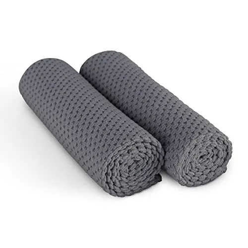 Bestlivings Premium Geschirrtuch 300g/m² - Microsensation - 60x40cm (Anthrazit / 2er Pack) Reinigungstücher Mikrofasertuch - super saugfähige Küchentücher