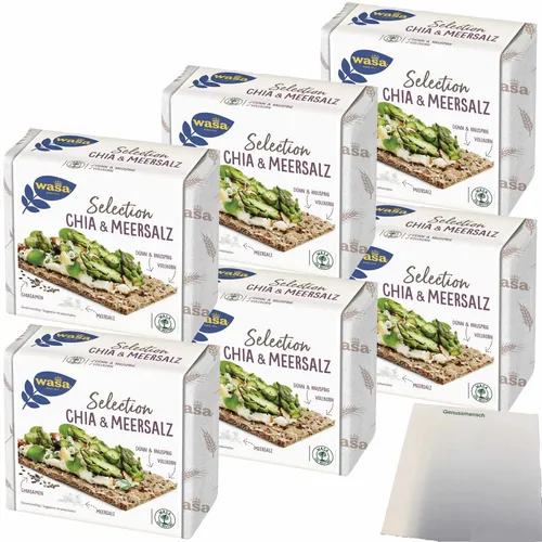 Wasa Selection Chia & Meersalz 6er Pack 6x245g Packung usy Block