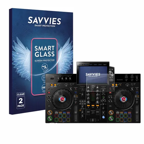 2x Savvies Schutzglas für Pioneer XDJ-RX3 Panzer Folie Glas klar