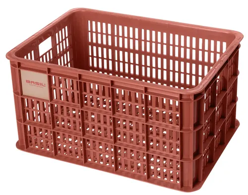 Recycelter Fahrradkasten Basil Crate L 40,0 Liter 39 x 49 x 26 cm - Terra Red