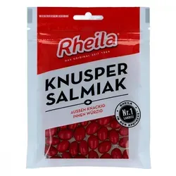 Rheila Knusper Salmiak Bonbons - Arzneimittel: Leckere Salmiak-Bonbons mit Zucker für einen besonderen Genuss und zur Linderung von Halsschmerzen.
