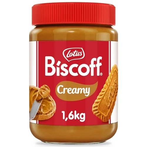 Lotus Biscoff | Süßer Brotaufstrich | Cremig | Karamellisierter Keksgeschmack | Vegan | Nussfrei | Kein Zusatz von Aromen oder Farbstoffen | PET Glas | 1,6 kg