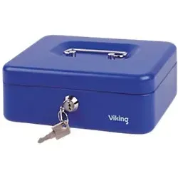 Viking Geldkassette 4049870 Blau 204 x 150 x 74 mm von Viking