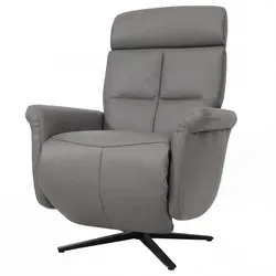 Relaxsessel MCW-L10, drehbarer Fernsehsessel mit Liegefunktion aus Voll-Leder - Stylischer Relaxsessel mit drehbarer Liegefunktion. Ideal für entspannte Fernsehabende. Hochwertiges Voll-Leder sorgt für Komfort und Langlebigkeit.
