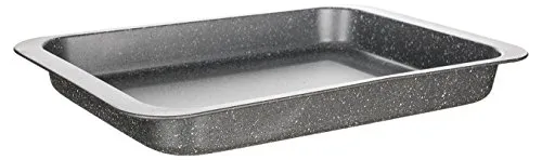 Banquet Granit Tief Backform, Carbon, grau, 27 x 36,5 x 4,8 cm