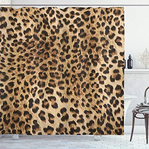 ABAKUHAUS Leopard-Druck Duschvorhang von Abakuhaus