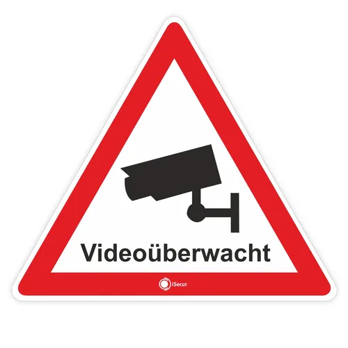 Produktbild Aufkleber Videoüberwacht innenklebend I 10 cm I hin_295