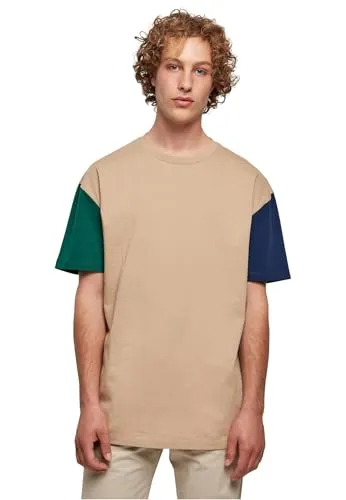Urban Classics Herren Organic Oversized Colorblock Tee T-Shirt, unionbeige, XL