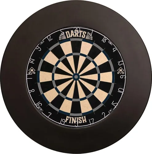 HOME DELUXE Dartscheibe inkl. Surround GOOD DARTS – Modernes Dartsystem - Dartscheibe aus hochwertigem afrikanischen Sisal, ideal für Anfänger. Robuste Bauweise, sofort nutzbar ohne Montage und inklusive Wandschutz sowie 6 Pfeilen für ein perfektes Spielerlebnis.