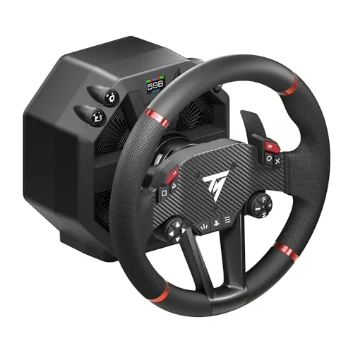 Thrustmaster T598 Direct Axial Drive Rennlenkrad – Offiziell für PS5 & PS4 lizenziert – Next-Gen Force Feedback Wheel für PC, Inklusive Raceline Pedals LTE, Magnetische Schaltwippen & Sport-Lenkkranz