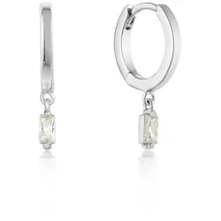 ANIA HAIE - GLOW HUGGIE HOOPS EARRINGS - silber