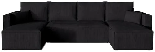 BROMARKT Ecksofa mit Schlaffunktion - Sofas & Couches mit großzügiger Schlafgelegenheit von 120 x 275 cm, ideal für Übernachtungsgäste. Der geräumige Bettkasten bietet zusätzlichen Stauraum.