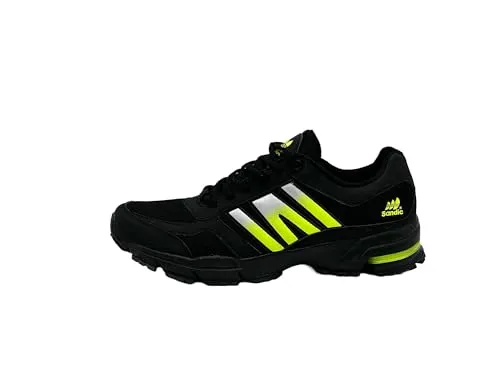 Ablovo® Herren Damen Sneaker Sportschuhe Laufschuhe Turnschuhe Runners 36-47 (Schwarz-Grün, EU Schuhgrößensystem, Erwachsene, Herren, Numerisch, M, 43)