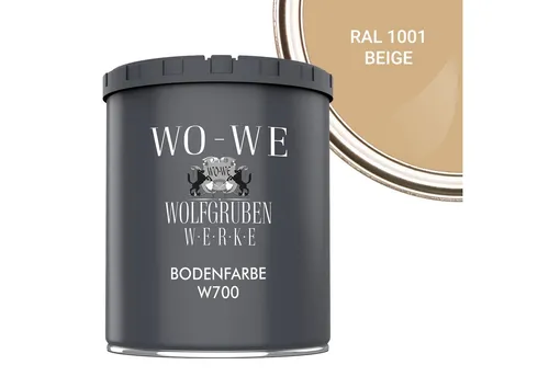 WO-WE Bodenversiegelung W700 - Seidenglänzende Betonfarbe - Hochbelastbare Acrylat-Bodenfarbe für Innen und Außen, leicht zu reinigen und abriebfest. Ideal für Beton, Holz und Metall, MADE-IN-GERMANY. Hohe Reichweite von ca. 6-8m²/Liter.
