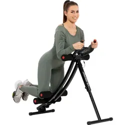 Hop-Sport Rückentrainer & Bauchtrainer Klappbar - Heimtrainingssysteme mit 4-stufiger Höhenverstellung und digitalem Boarddisplay für effektives Training bei maximal 110 kg Belastbarkeit.