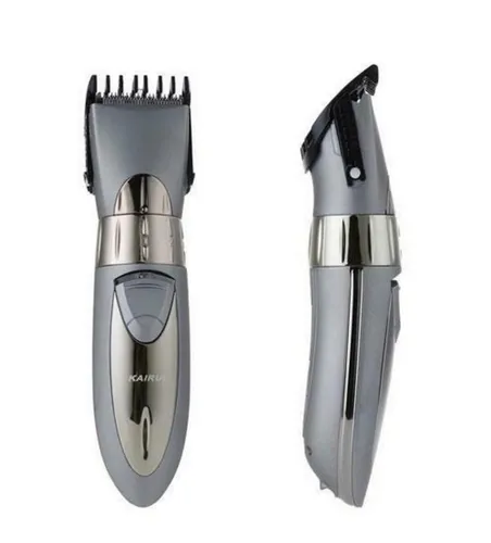 Kemei Haar- und Bartschneider HC-001 Silber, Haarschneider, Ladegerät, Aufsätze, Öl, Bürste, Einfache Reinigung