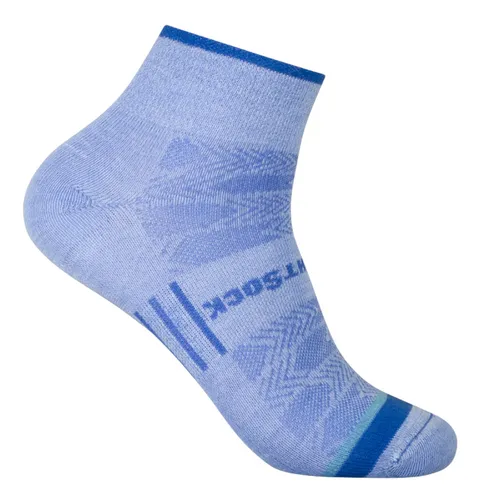 Wrightsock Sportsocken Quarter Coolmesh II (dünn, atmungsaktiv, bequem) hellblau - 1 Paar, Größe: 45,5-49