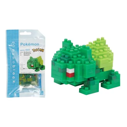 nanoblock NBPM003 Pokemon Bulbasaur, Colourful, Bandai von nanoblock