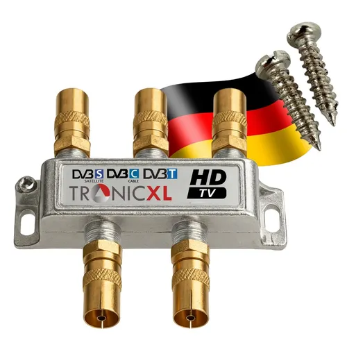 Premium Koax Antennenverteiler HD 3D 4K Verteiler Weiche Splitter digital Sat TV