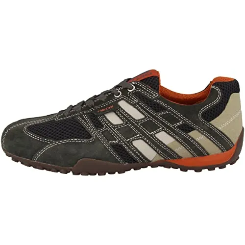 Geox Snake Sneaker Freizeitschuh 41 EU - Sportlicher Schnürschuh aus Textil und Veloursleder mit Geox Spezial Membran für optimale Atmungsaktivität – ideal für Freizeit und Alltag.