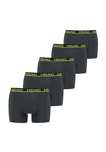 HEAD Boxershorts (5 Stück) Herren, Phantom/Lime Punch, S