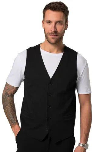 JP 1880 Herren Jerseyweste NEW YORK in großen Größen bis 8XL - Moderne Jerseyweste mit FLEXNAMIC® für optimale Bewegungsfreiheit. Ideal für Business und Freizeit. 2 praktische Taschen bieten zusätzlichen Komfort. Erhältlich in Schwarz und Übergrößen bis 8XL! 836829100-5XL