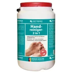 HOTREGA Handreiniger 2 in 1 3 kg - Hautpflege Handreiniger 2 in 1 im 3 kg Eimer, entfernt effektiv Schmutz und pflegt die Haut gleichzeitig, ideal für Profis und Heimwerker.