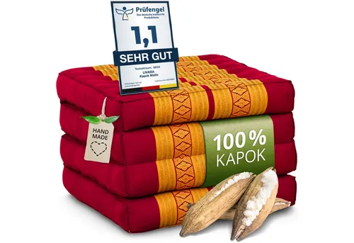 Klappmatratze Faltmatratze 50 cm breit (Classic) in rot von livasia