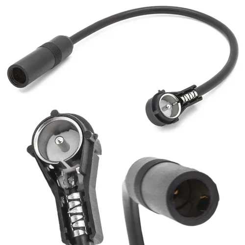 Antennen Verlängerung Auto Radio Kabel Adapter DIN 150 OHM Winkel Stecker Buchse