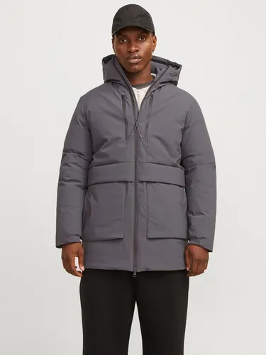 JACK&JONES Herren JCOCHARLIE Parka - Stilvoller Schutz bei jedem Wetter - Funktionsjacke mit Kapuze und Kordelzug, gerippten Ärmelbündchen und praktischen Vordertaschen für optimalen Komfort und style.