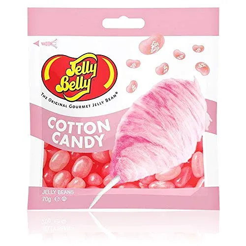 Jelly Belly Cotton Candy, Beutel, 1er Pack (1 x 70 g) in pink von Jelly Belly