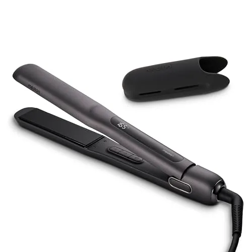 MEDION Glätteisen HS1 - Flexibles Styling mit Temperatursensor - Glätteisen mit 5 regelbaren Hitzestufen (165° bis 210°) und Display für präzise Temperaturkontrolle. Ideal für individuelles Haarestyling und sicheres Arbeiten dank automatischer Abschaltung.