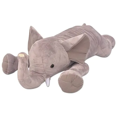 vidaXL XXL Elefant Kuscheltier 95 cm - Plüsch-Spielzeug mit lebensechten Details, ideal als Dekoration oder Kuschelfreund für Kinderzimmer. Hergestellt aus hochwertigem, weichem Plüsch für angenehme Haptik.