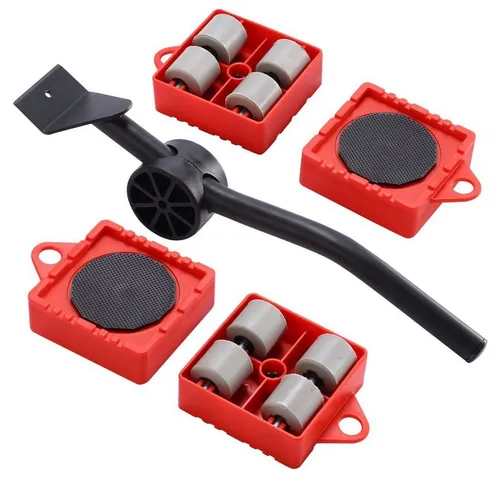 Melko Möbelrolle Möbelrollen Möbeltransport Möbelheber Set 5 tlg. 300 KG Umzughelfer, (Set), 360° drehbarer Teller mit Gummi