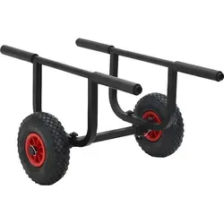 vidaXL Kajak-Trolley 90 kg Aluminium - Schwarz
