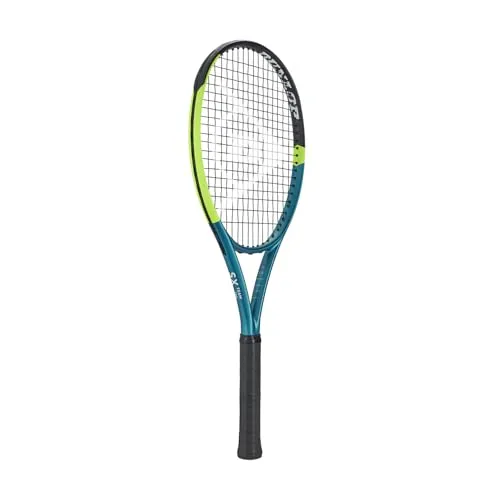 Dunlop Tennisschläger SX Team 100 - Allround Racket für Power und Kontrolle - Schläger für Spieler, die Power und Präzision suchen. Mit einem Gewicht von 280g und einer Kopfgröße von 645 cm² bietet er optimale Manövrierfähigkeit und Stabilität auf dem Platz.