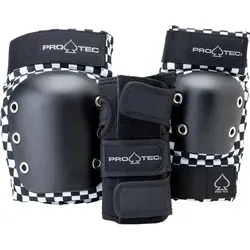 Pro-Tec Sportprotektoren Street Adult 3-Pk Pad Set Open 1909 - Drei Teile Set für optimalen Schutz beim Skateboarden oder Rollerfahren. Hohe Flexibilität und langlebiges Material sorgen für Sicherheit und Komfort. Ideal für Unisex Erwachsene.