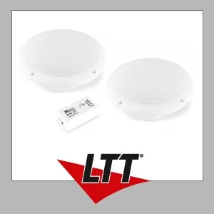 Power Dynamics BT10SET Installations-Lautsprecher mit Bluetooth - Einbaulautsprecher in Weiß mit 8 Ohm Impedanz, ideal für eine kabellose Musikwiedergabe und perfekte Klangqualität in jedem Raum.