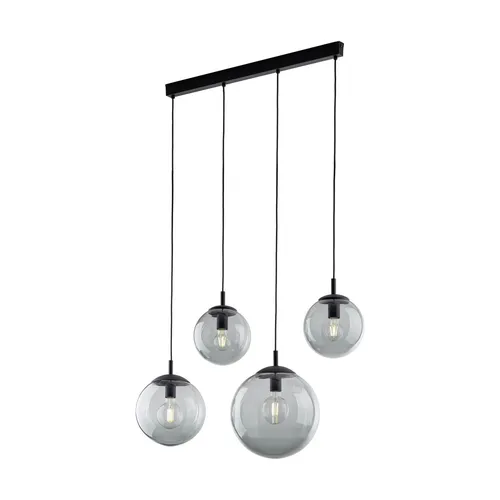 Hängelampe Pendelleuchte Bryce aus Rauchglas und Metall