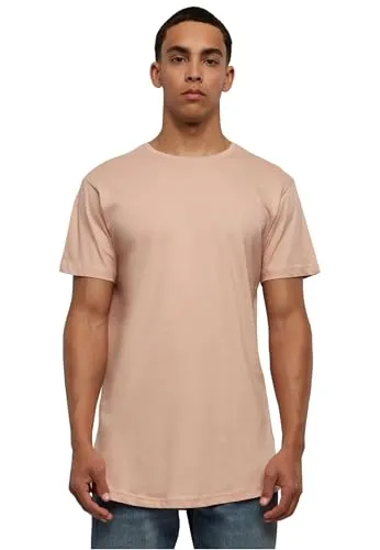Urban Classics Herren Shaped Long Tee T-Shirt, Rosa (light rose), 2XL