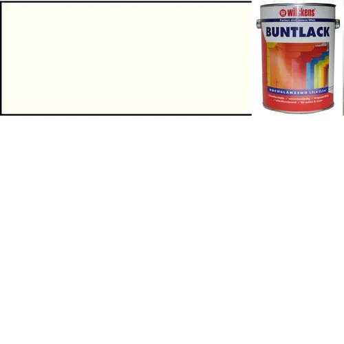 Wilckens Buntlack hochglänzend 2,5 l - RAL 9010 Reinweiß - Hochwertiger Kunstharzlack für Innen und Außen, ideal für Holz, Keramik und Metall. Hohe Deckkraft (21-30 m²) und glänzende Oberfläche für ein perfektes Finish.